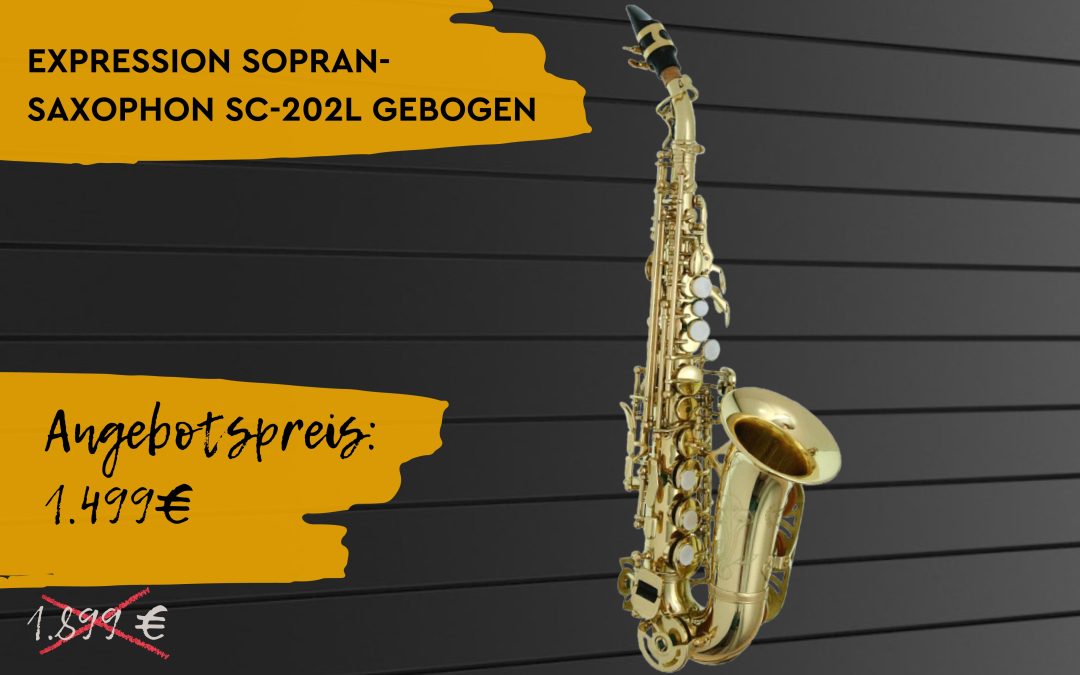 Sonderangebot: EXPRESSION-Sopransaxophon-SC-202L-gebogen