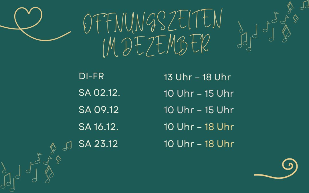 Öffnungszeiten im Advent