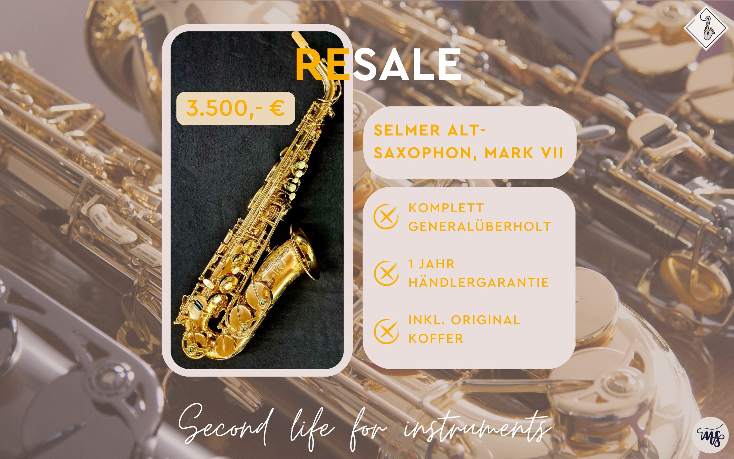 RESALE-Selmer Alt-Saxophon, Mark VII-HP